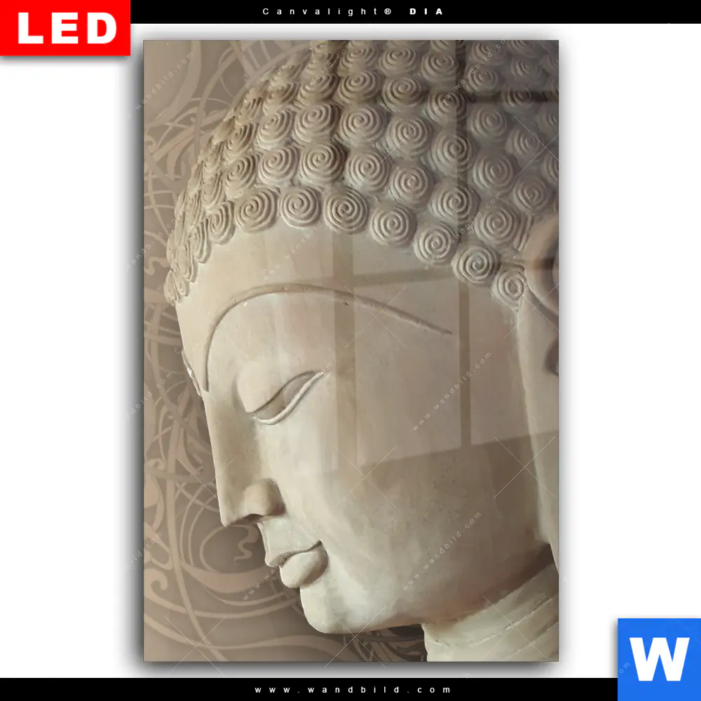 Wechselmotiv Acrylglas Canvalight® DIA | Lächelnder Buddha | Hochformat - Image 2