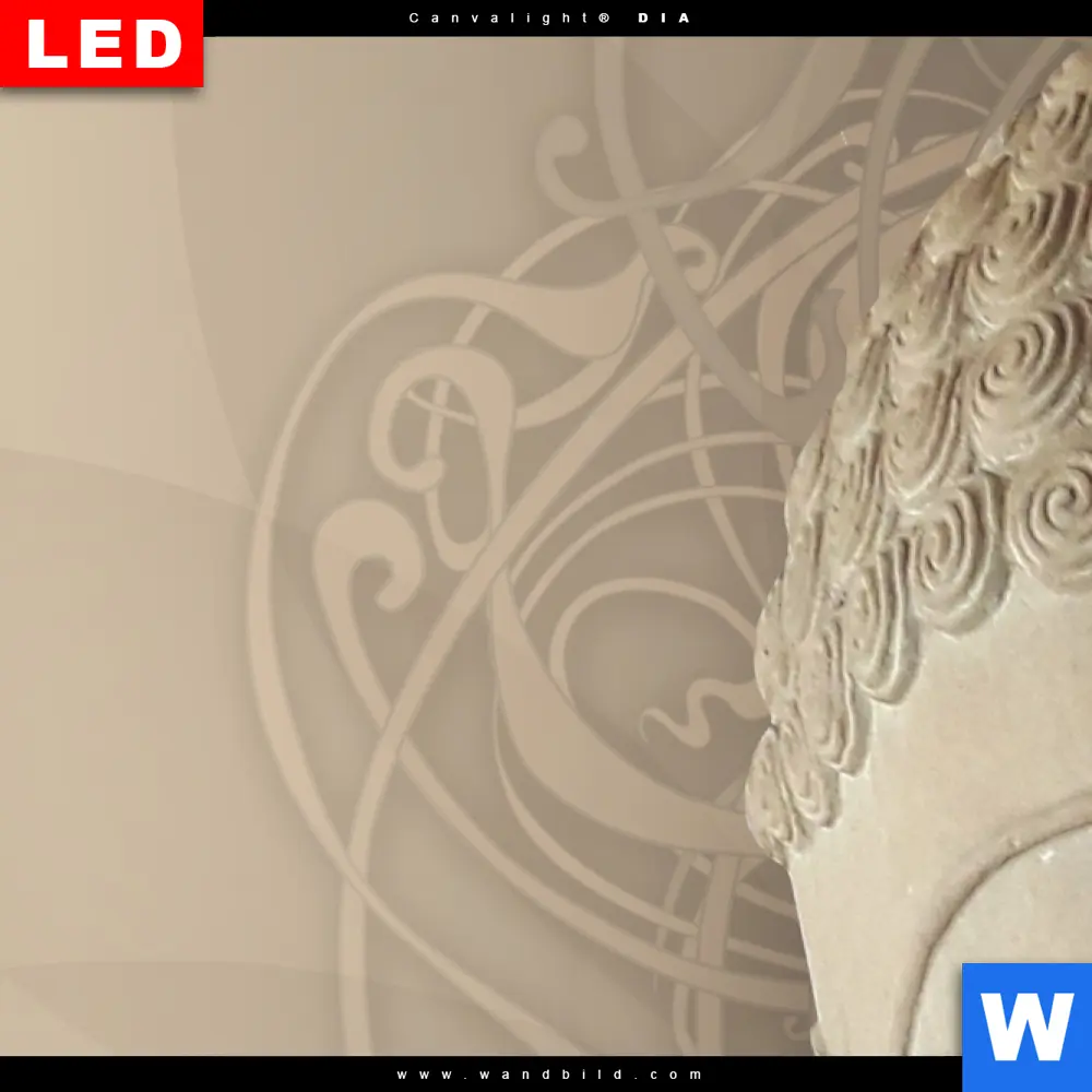Wechselmotiv Acrylglas Canvalight® DIA | Lächelnder Buddha | Querformat - Image 4