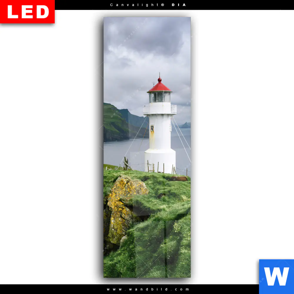 Wechselmotiv Acrylglas Canvalight® DIA | Leuchtturm auf Insel | Schmal - Image 2