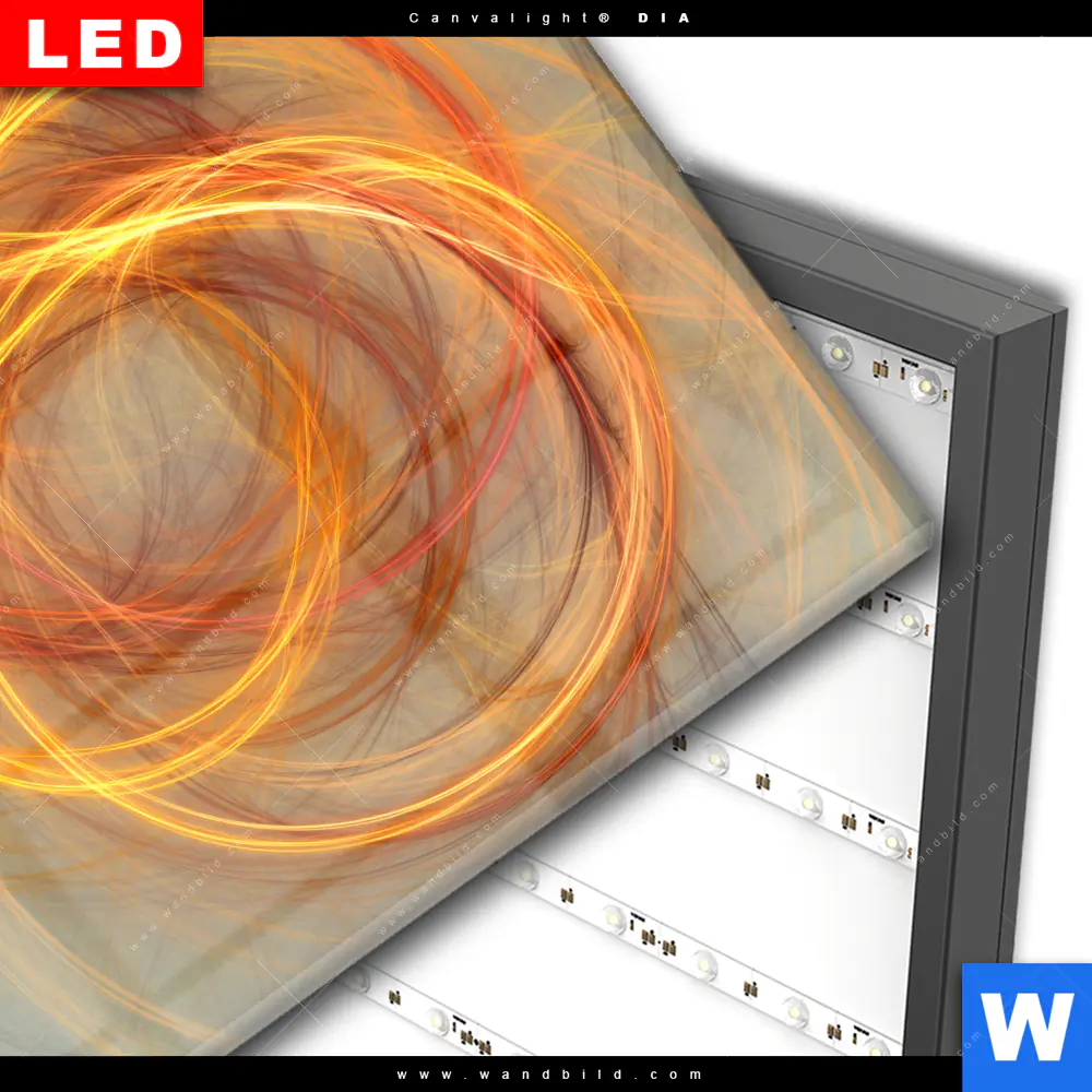 Wechselmotiv Acrylglas Canvalight® DIA | Lichtmalerei No. 1 | Quadrat - Image 3