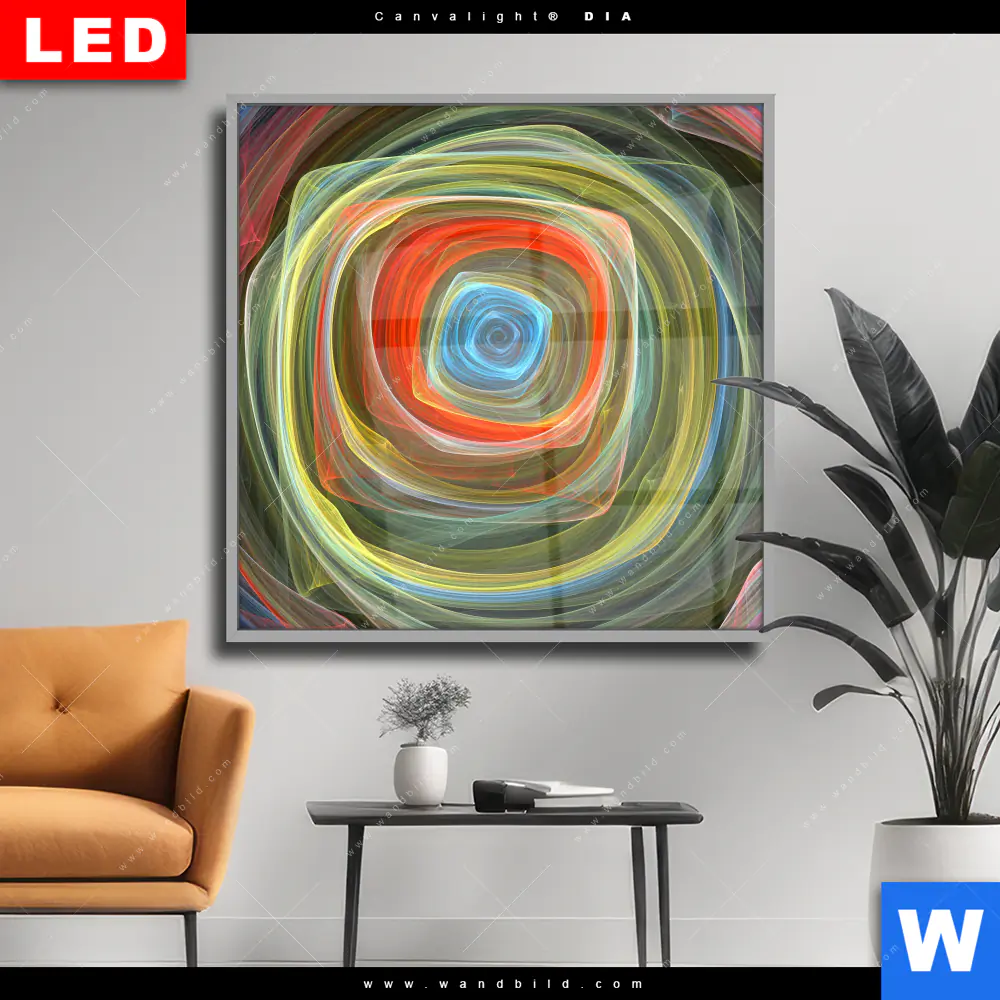 Wechselmotiv Acrylglas Canvalight® DIA | Lichtmalerei No. 2 | Quadrat