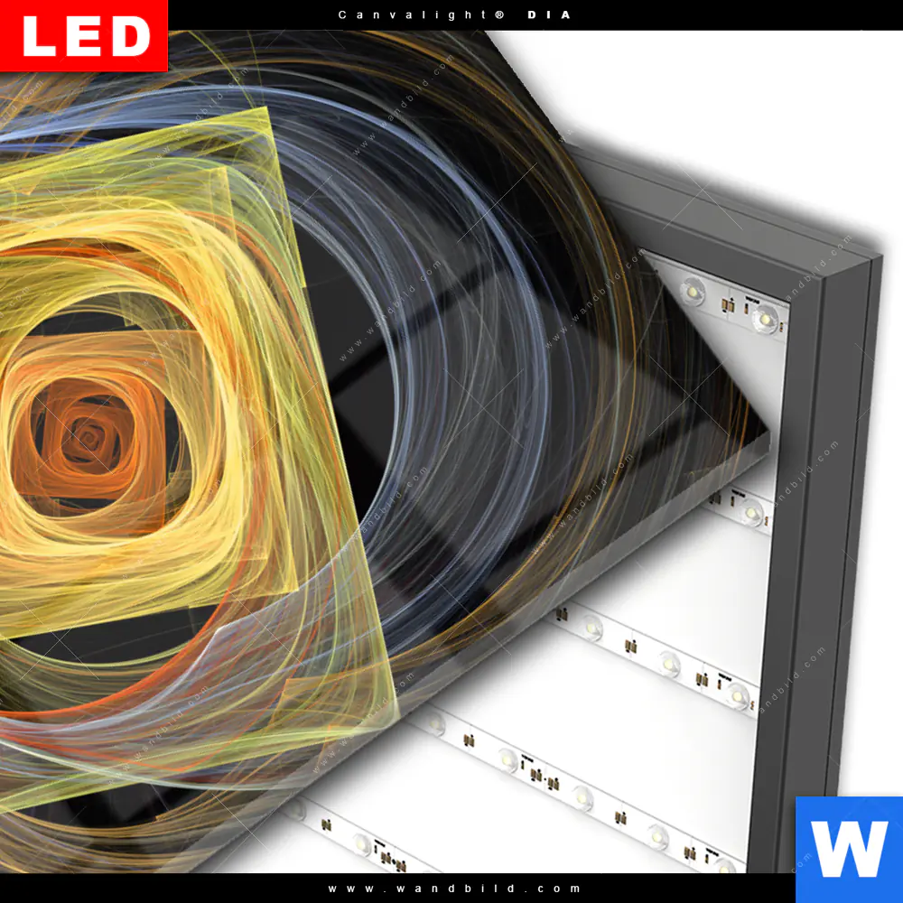 Wechselmotiv Acrylglas Canvalight® DIA | Lichtmalerei No. 3 | Querformat - Image 3