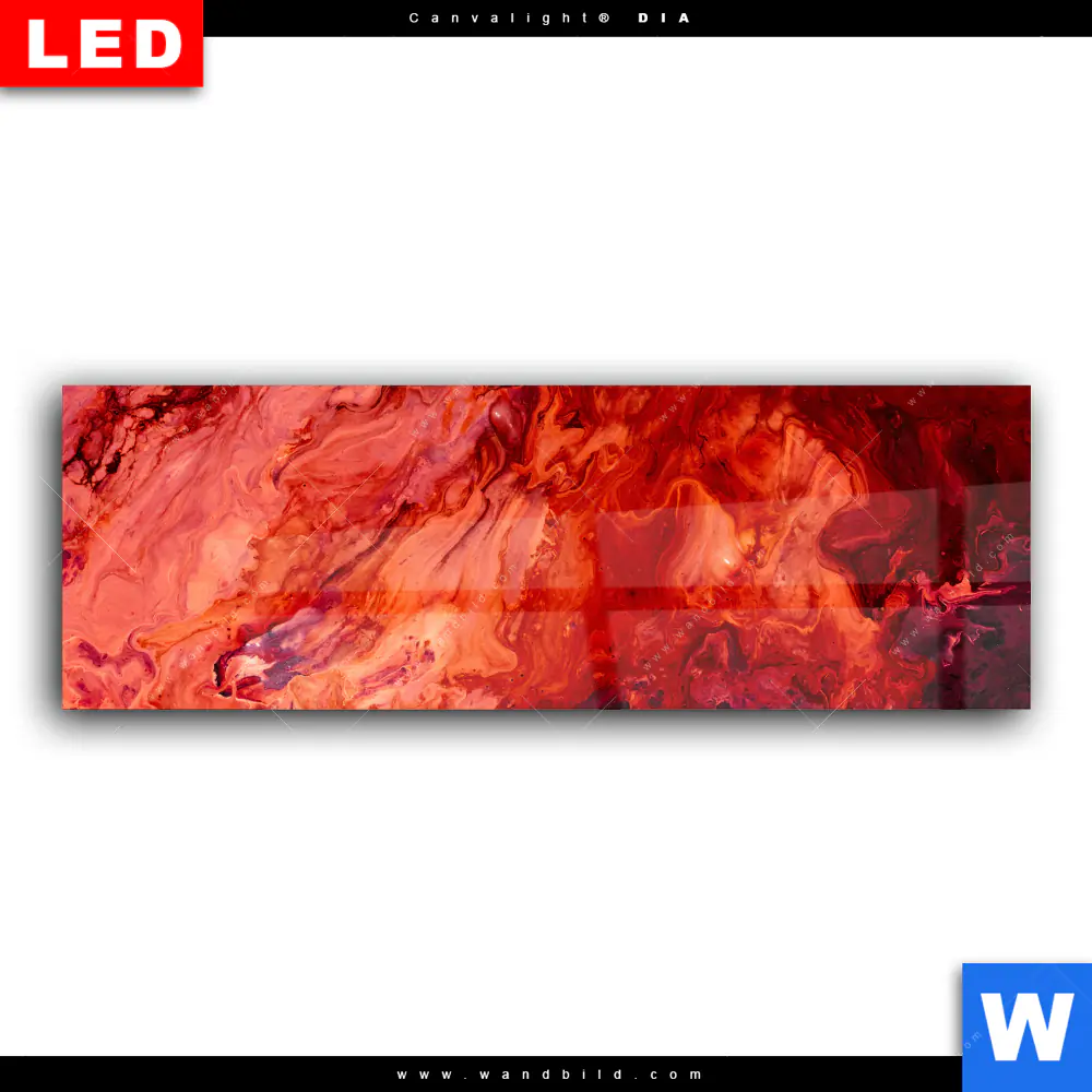 Wechselmotiv Acrylglas Canvalight® DIA | Liquid Marmor rot | Panorama - Image 2