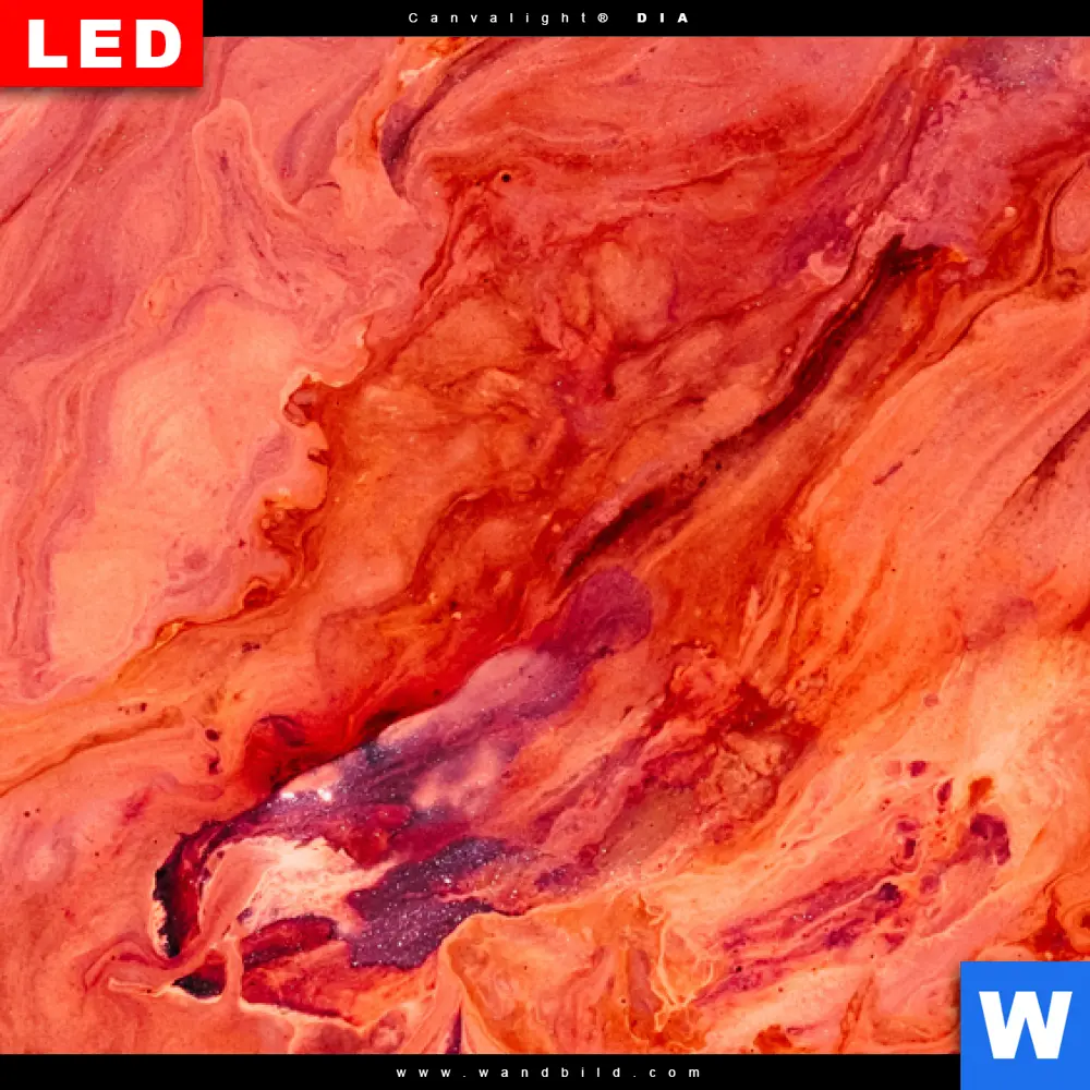 Wechselmotiv Acrylglas Canvalight® DIA | Liquid Marmor rot | Querformat - Image 4