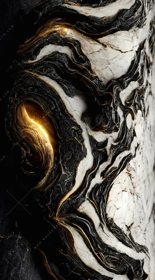 Wechselmotiv Acrylglas Canvalight® DIA | Liquid Marmor Schwarz Gold | Hochformat - Image 5
