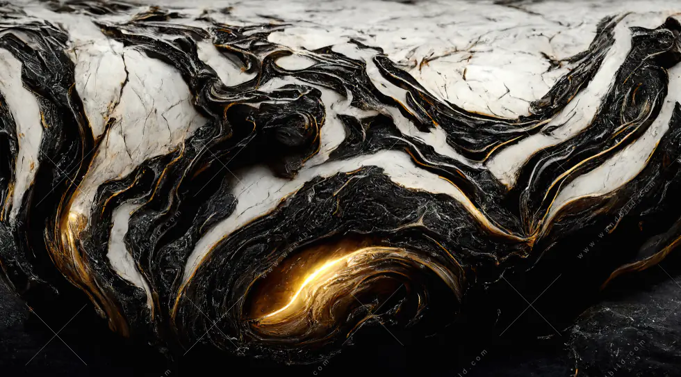 Wechselmotiv Acrylglas Canvalight® DIA | Liquid Marmor Schwarz Gold | Quadrat - Image 5