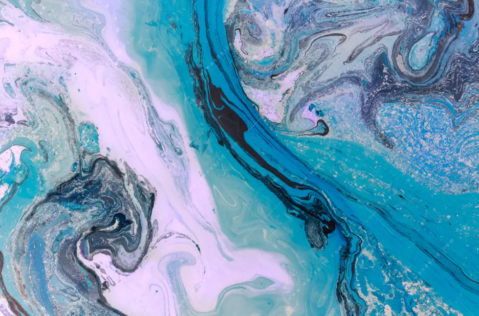 Wechselmotiv Acrylglas Canvalight® DIA | Liquid Marmor Türkis Flieder | Querformat - Image 5