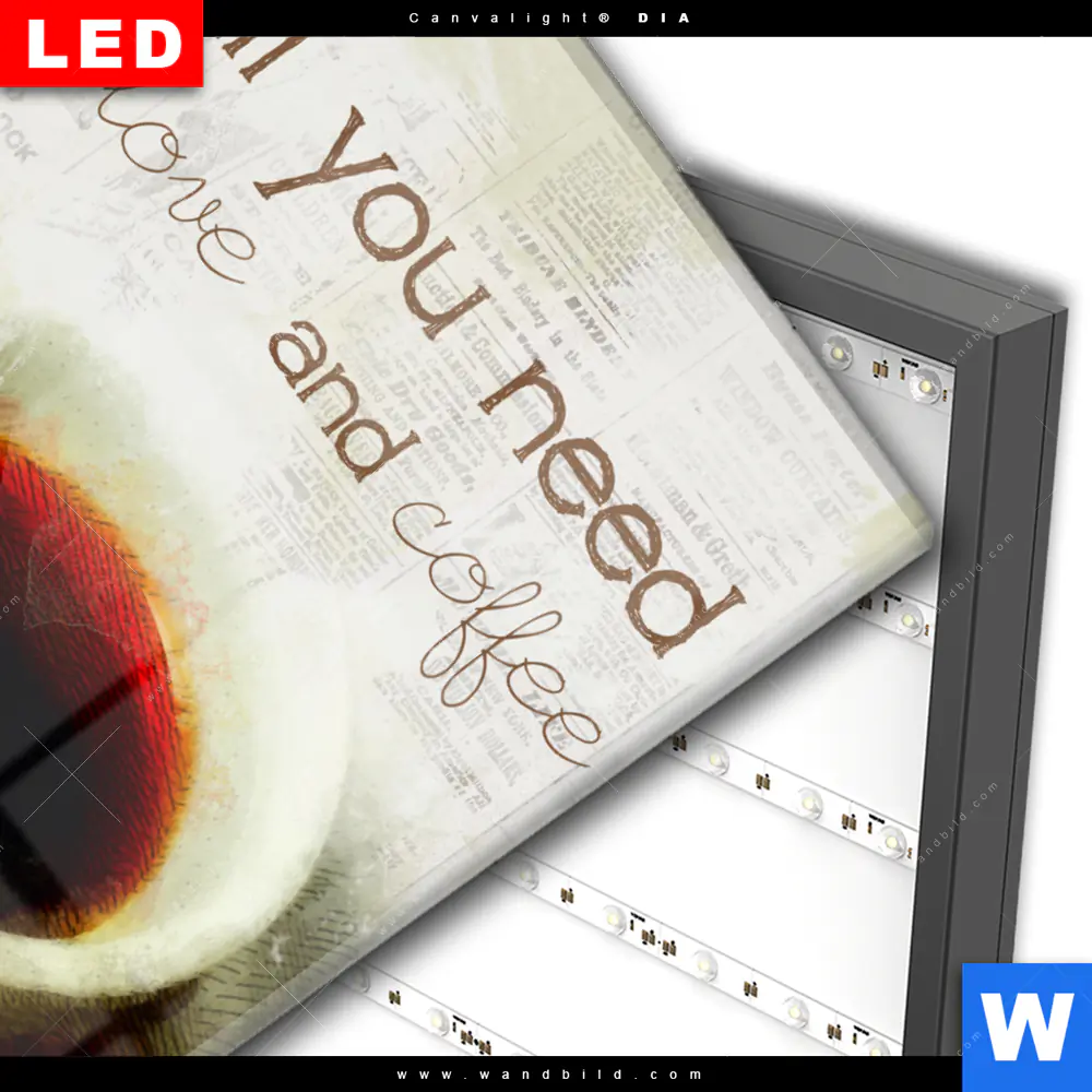 Wechselmotiv Acrylglas Canvalight® DIA | Love & Coffee | Hochformat - Image 3