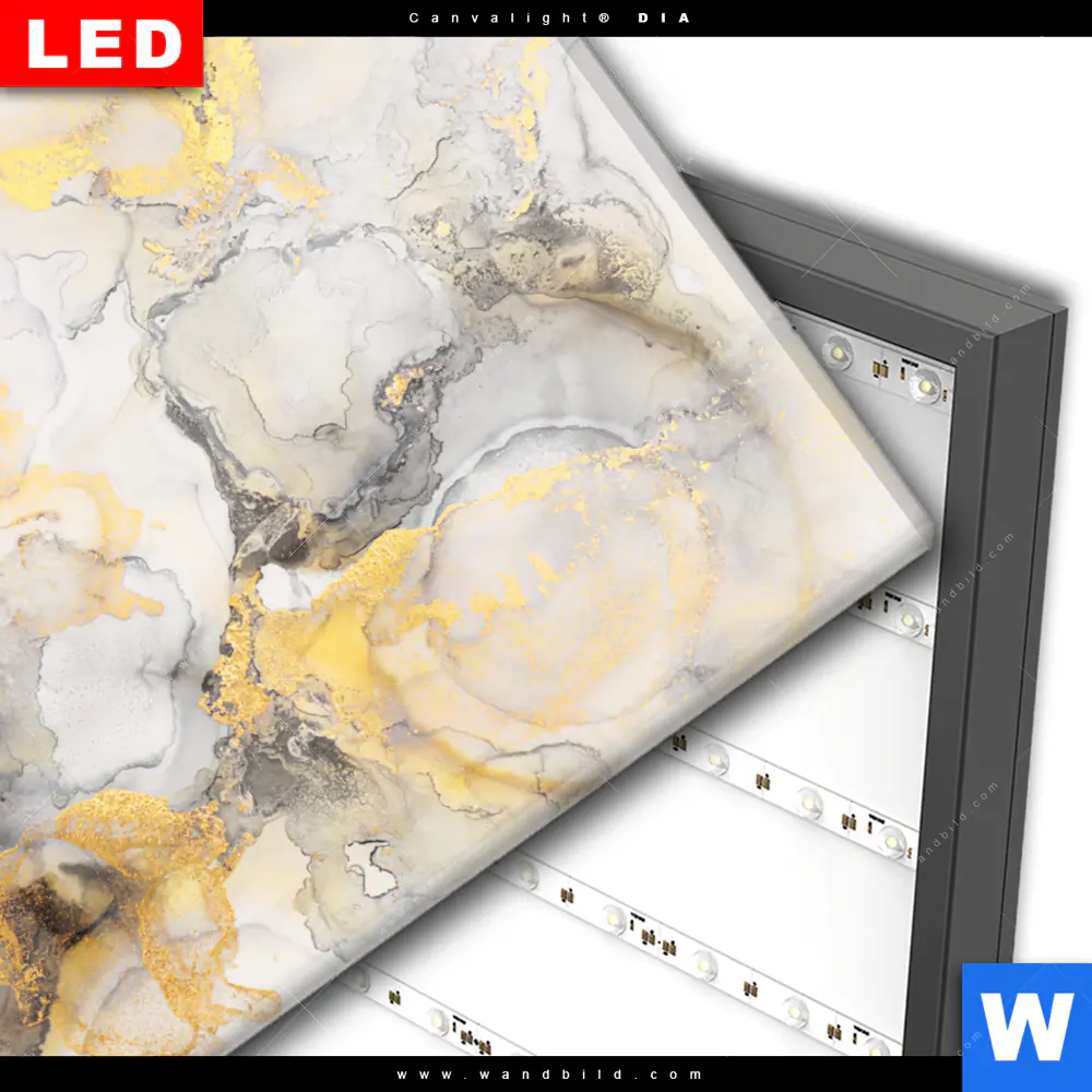 Wechselmotiv Acrylglas Canvalight® DIA | Luxury Abstract Fluid Art No. 1 | Hochformat - Image 3