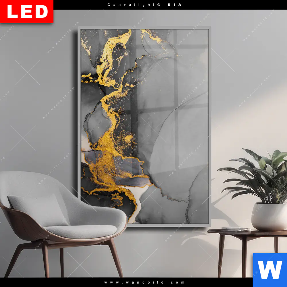 Wechselmotiv Acrylglas Canvalight® DIA | Luxury Abstract Fluid Art No. 2 | Hochformat