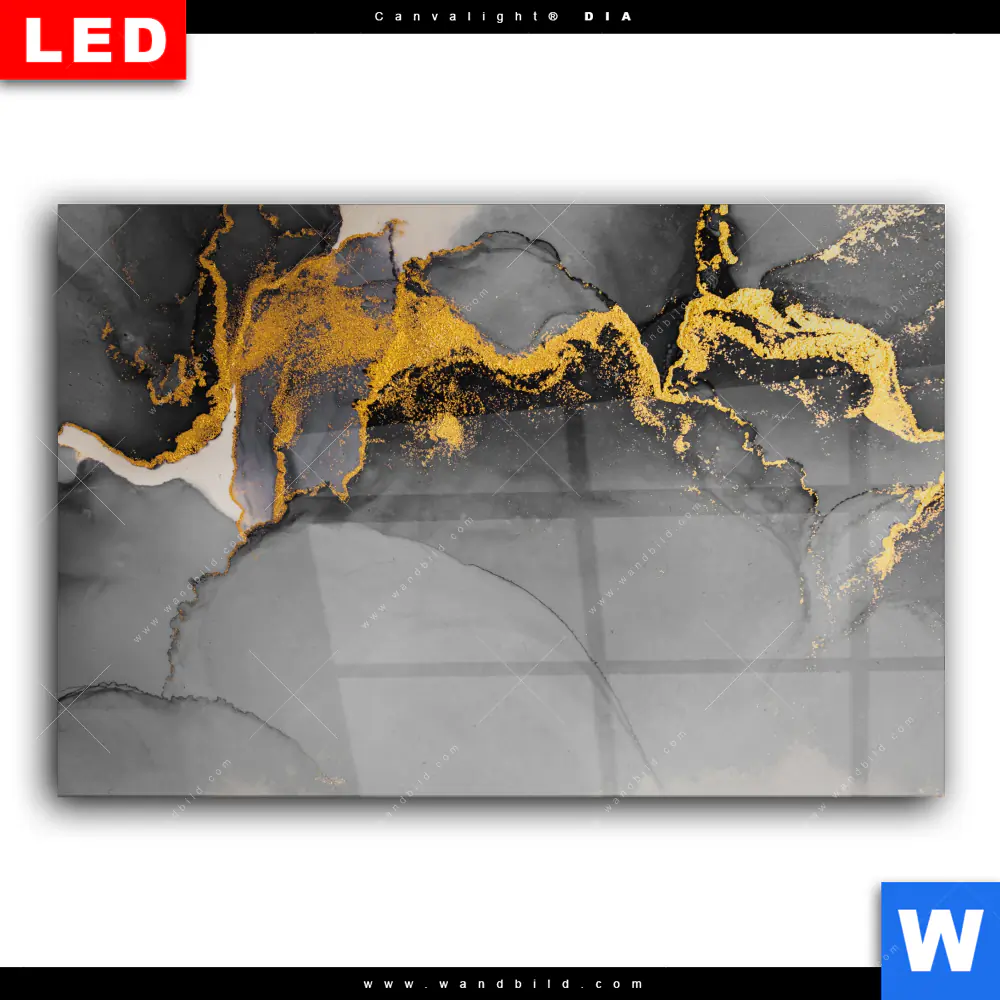 Wechselmotiv Acrylglas Canvalight® DIA | Luxury Abstract Fluid Art No. 2 | Querformat - Image 2