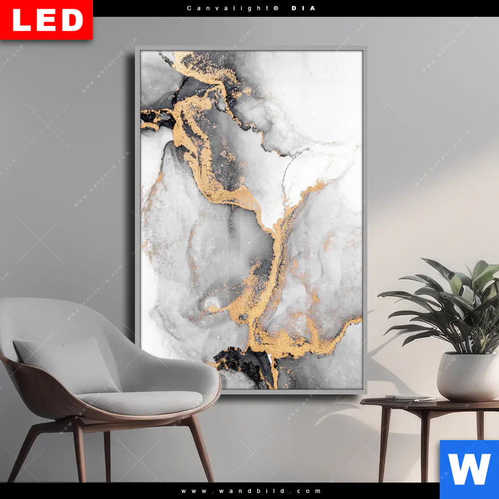 Wechselmotiv Acrylglas Canvalight® DIA | Luxury Abstract Fluid Art No. 3 | Hochformat