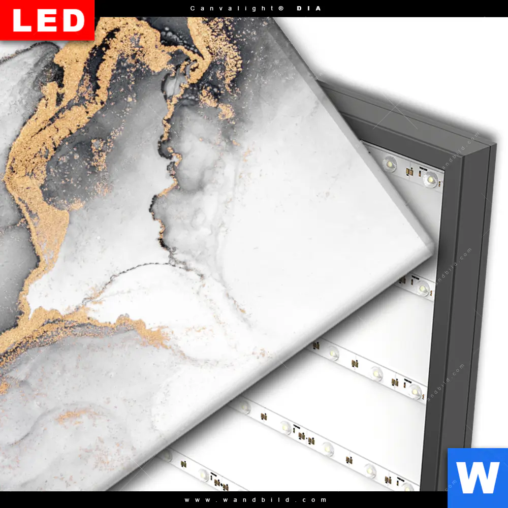 Wechselmotiv Acrylglas Canvalight® DIA | Luxury Abstract Fluid Art No. 3 | Hochformat - Image 3