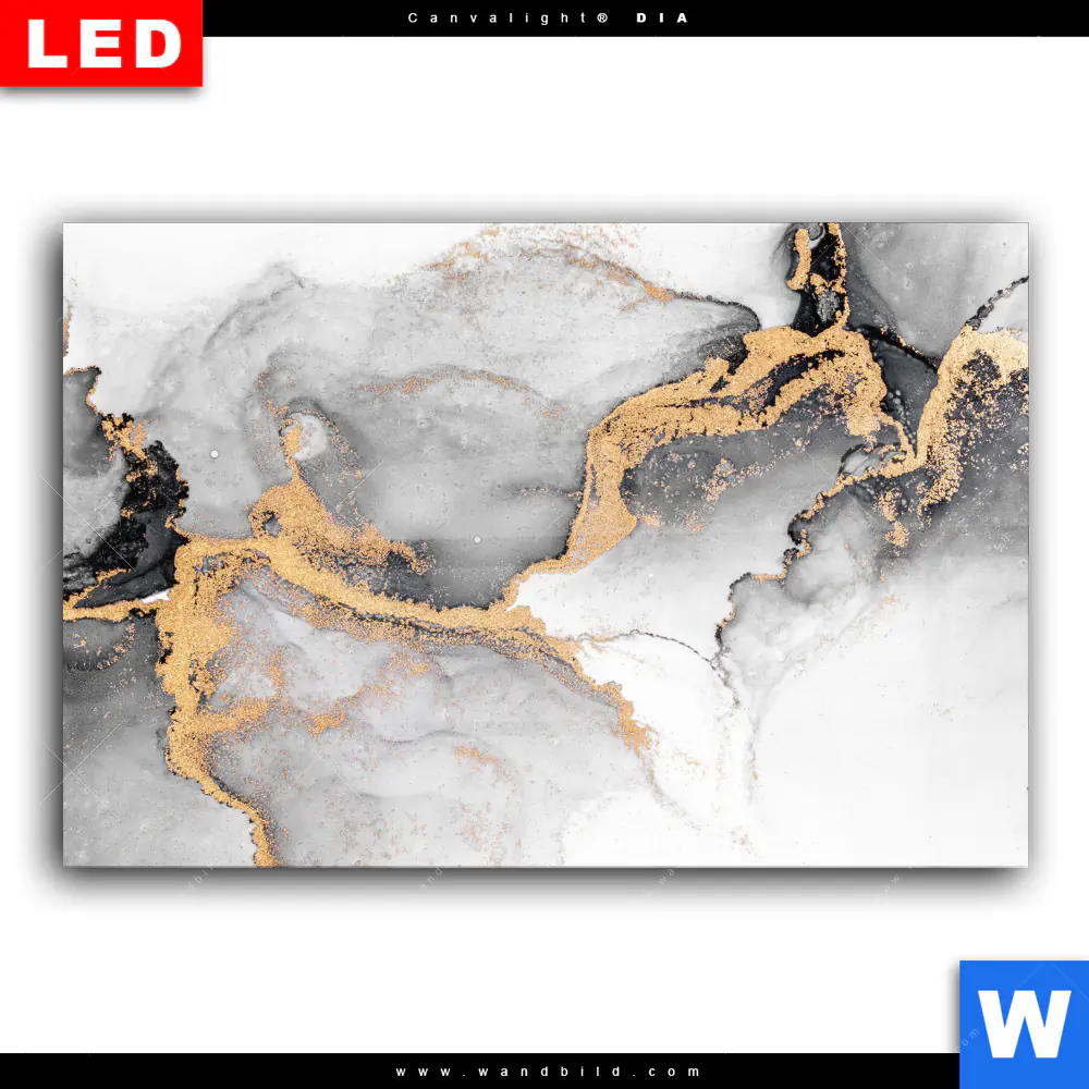 Wechselmotiv Acrylglas Canvalight® DIA | Luxury Abstract Fluid Art No. 3 | Querformat - Image 2