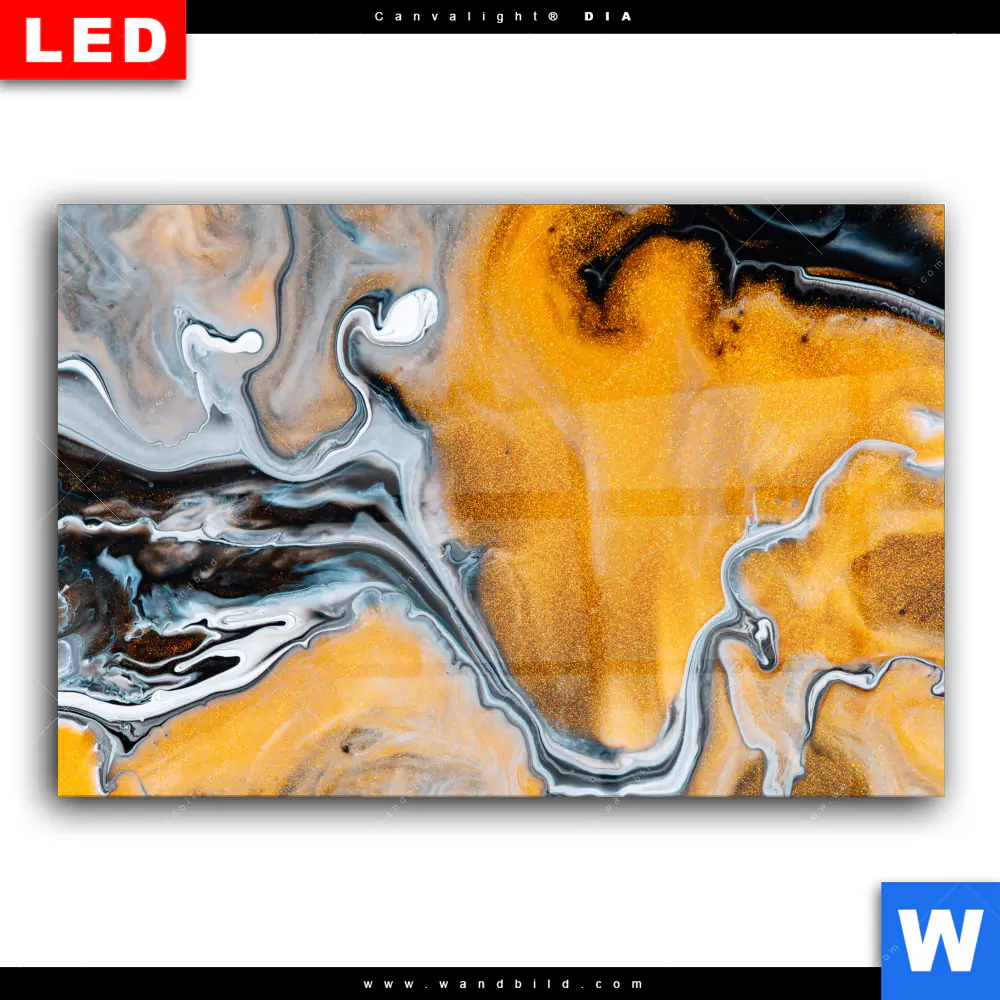 Wechselmotiv Acrylglas Canvalight® DIA | Luxury Abstract Fluid Art No. 4 | Querformat - Image 2