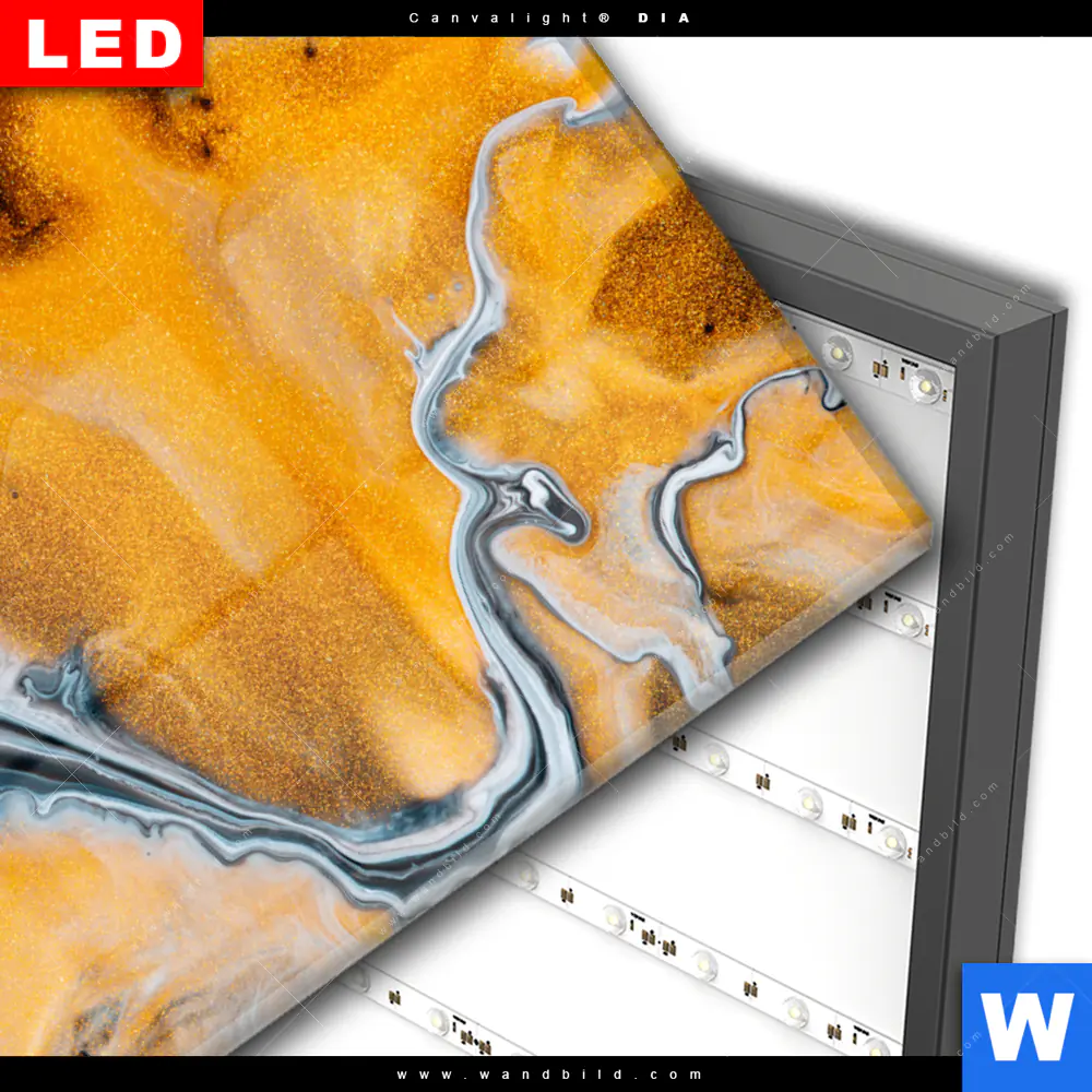 Wechselmotiv Acrylglas Canvalight® DIA | Luxury Abstract Fluid Art No. 4 | Querformat - Image 3