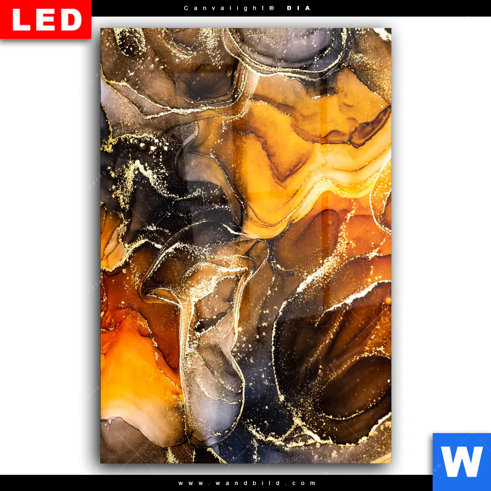Wechselmotiv Acrylglas Canvalight® DIA | Luxury Abstract Fluid Art No. 5 | Hochformat - Image 2