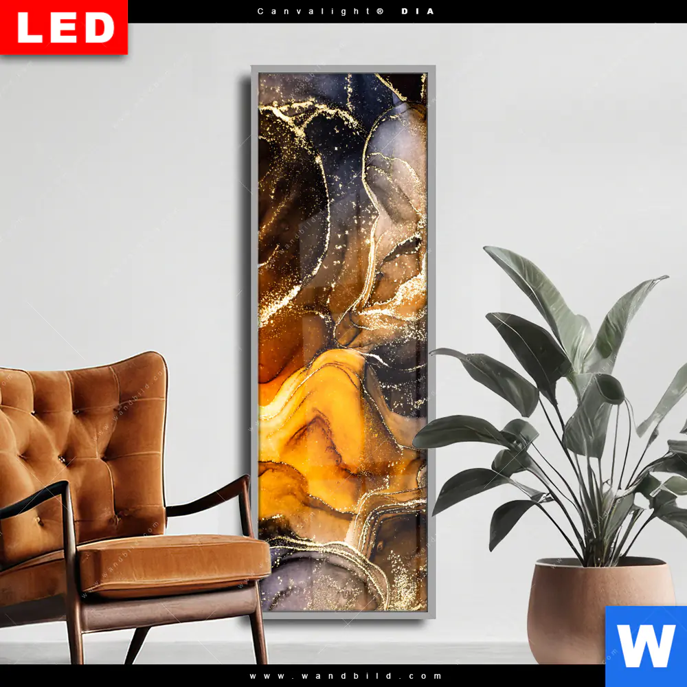 Wechselmotiv Acrylglas Canvalight® DIA | Luxury Abstract Fluid Art No. 5 | Schmal
