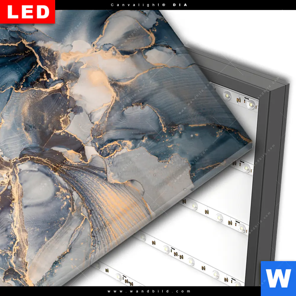 Wechselmotiv Acrylglas Canvalight® DIA | Luxury Abstract Fluid Art No. 6 | Hochformat - Image 3