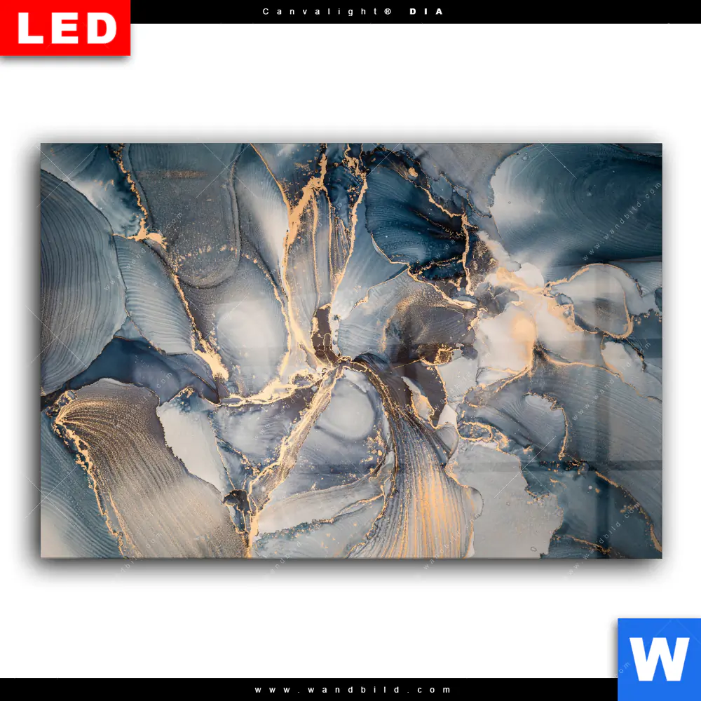 Wechselmotiv Acrylglas Canvalight® DIA | Luxury Abstract Fluid Art No. 6 | Querformat - Image 2