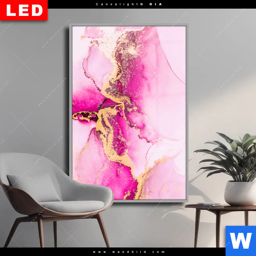 Wechselmotiv Acrylglas Canvalight® DIA | Luxury Abstract Fluid Art No. 7 | Hochformat