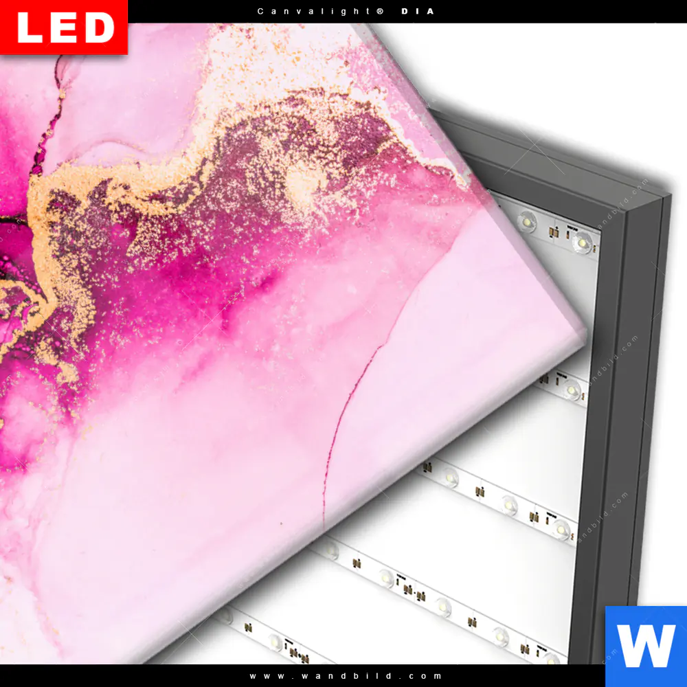 Wechselmotiv Acrylglas Canvalight® DIA | Luxury Abstract Fluid Art No. 7 | Querformat - Image 3
