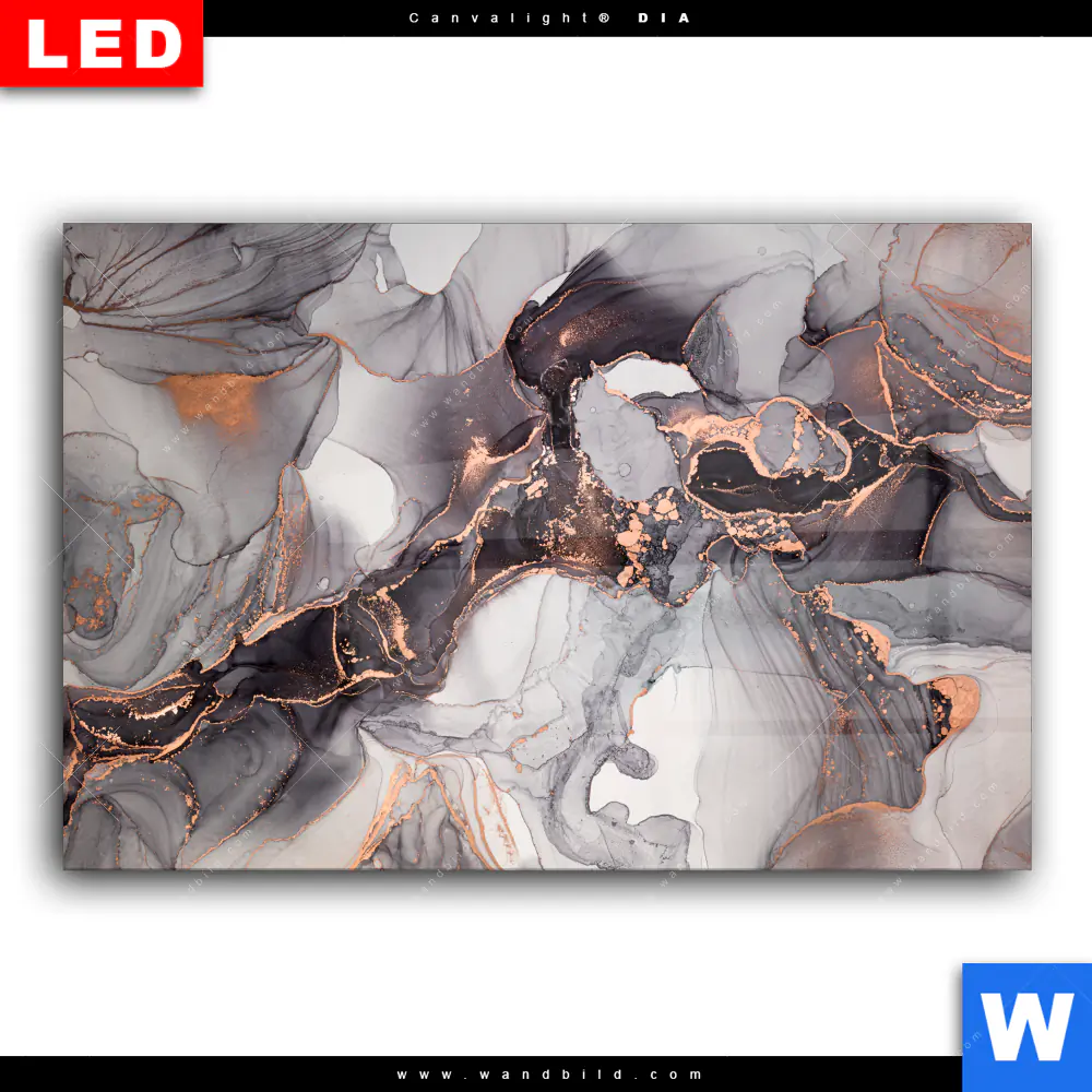 Wechselmotiv Acrylglas Canvalight® DIA | Luxury Abstract Fluid Art No. 9 | Querformat - Image 2