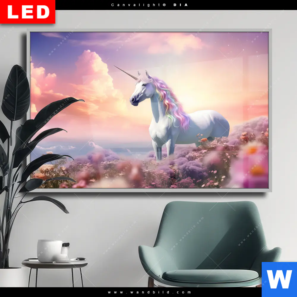 Wechselmotiv Acrylglas Canvalight® DIA | Magic Einhorn | Querformat
