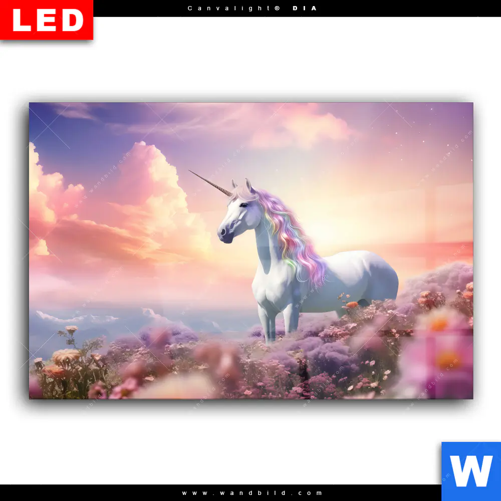 Wechselmotiv Acrylglas Canvalight® DIA | Magic Einhorn | Querformat - Image 2