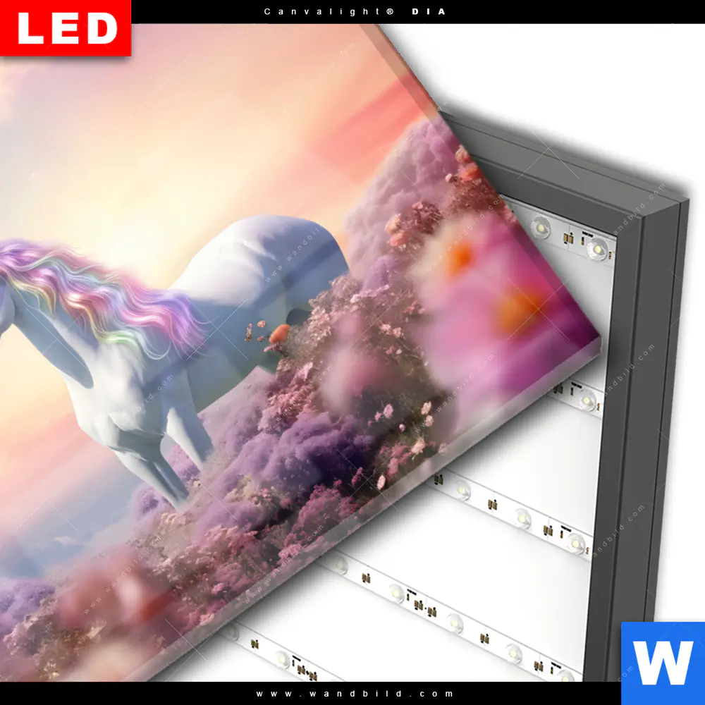Wechselmotiv Acrylglas Canvalight® DIA | Magic Einhorn | Querformat - Image 3