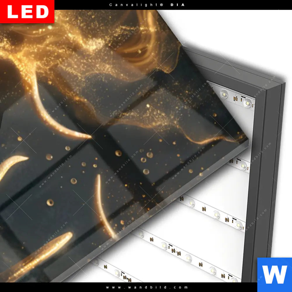 Wechselmotiv Acrylglas Canvalight® DIA | Magischer Hirsch im Sternenlicht | Schmal - Image 3