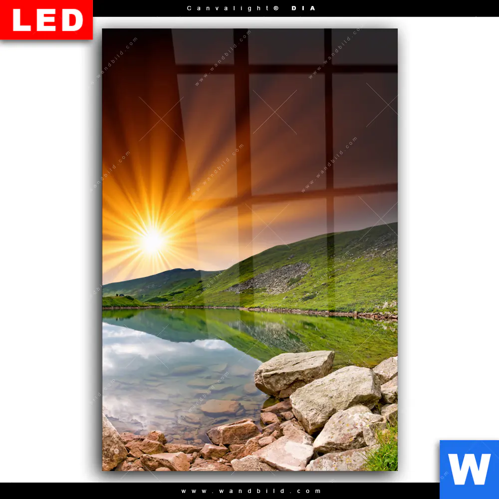 Wechselmotiv Acrylglas Canvalight® DIA | Majestätischer Sonnenuntergang | Hochformat - Image 2