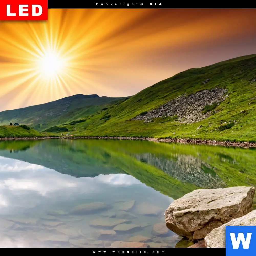 Wechselmotiv Acrylglas Canvalight® DIA | Majestätischer Sonnenuntergang | Hochformat - Image 4