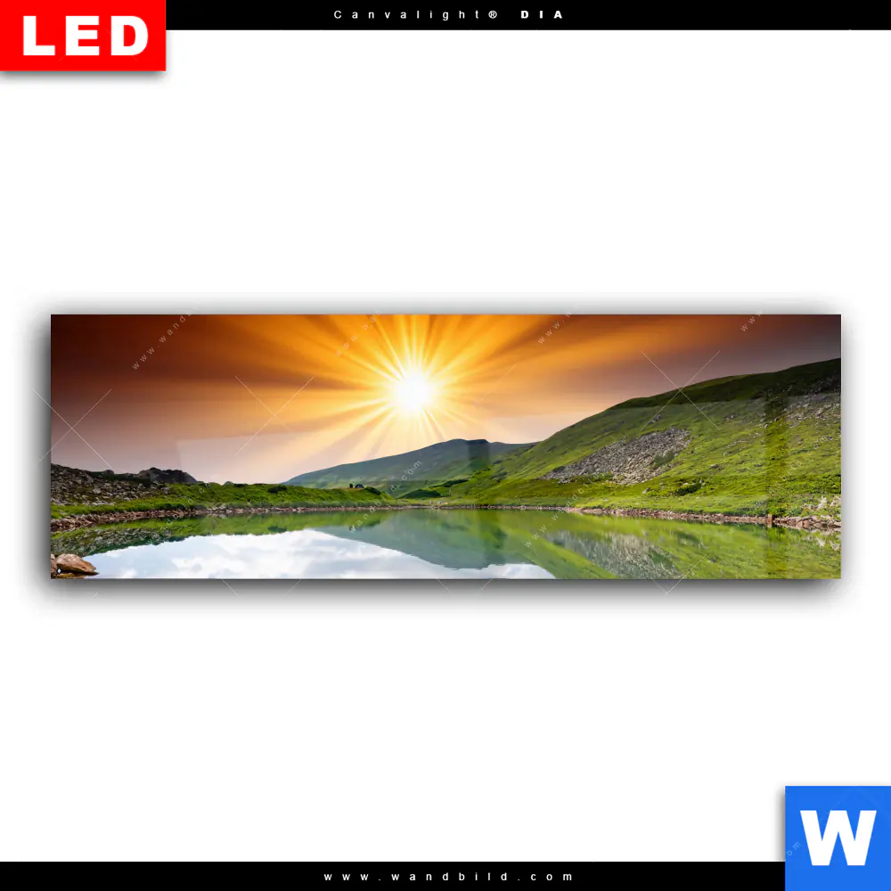 Wechselmotiv Acrylglas Canvalight® DIA | Majestätischer Sonnenuntergang | Panorama - Image 2