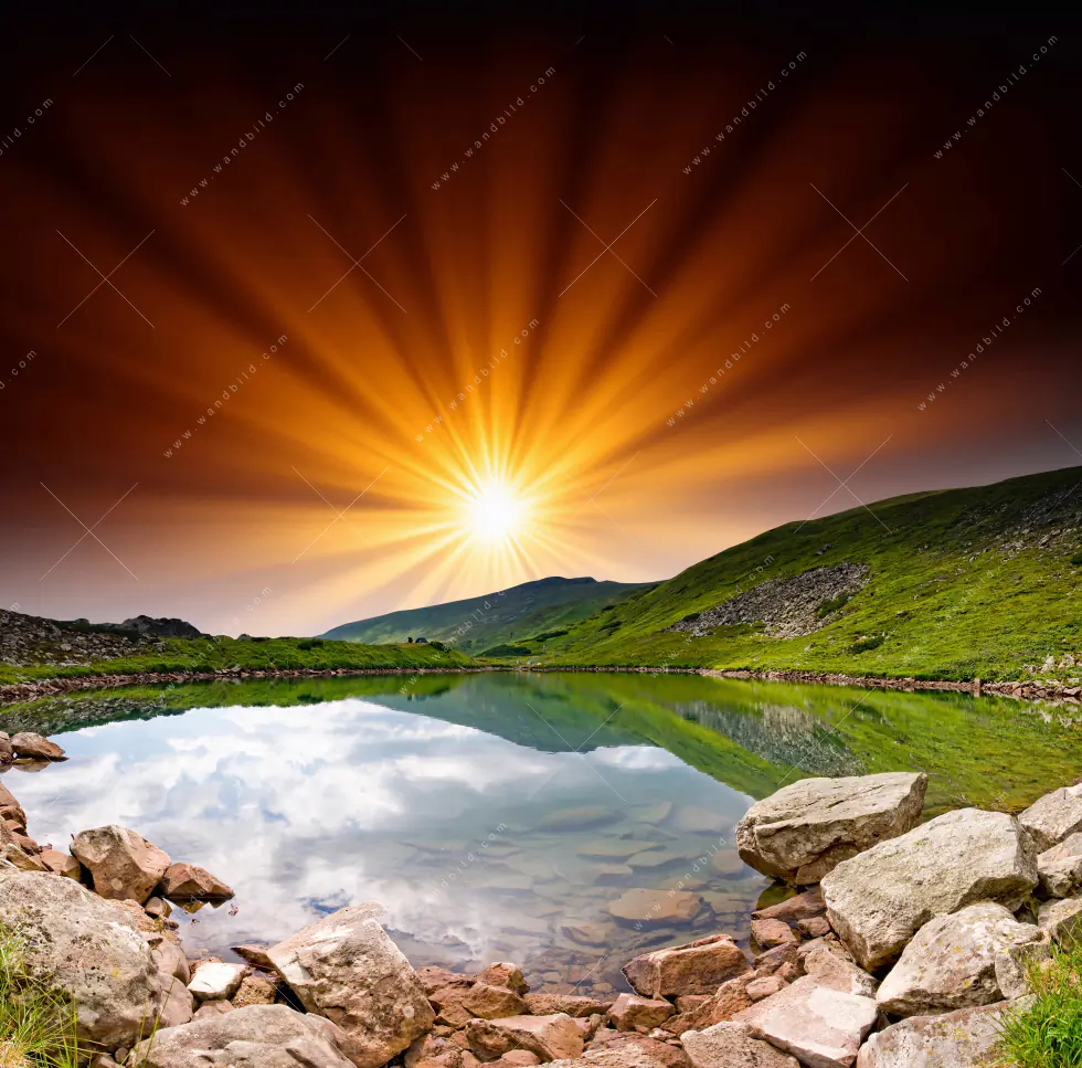 Wechselmotiv Acrylglas Canvalight® DIA | Majestätischer Sonnenuntergang | Panorama - Image 5