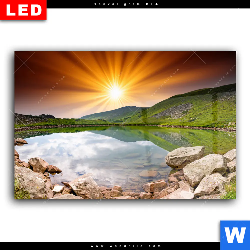 Wechselmotiv Acrylglas Canvalight® DIA | Majestätischer Sonnenuntergang | Querformat - Image 2