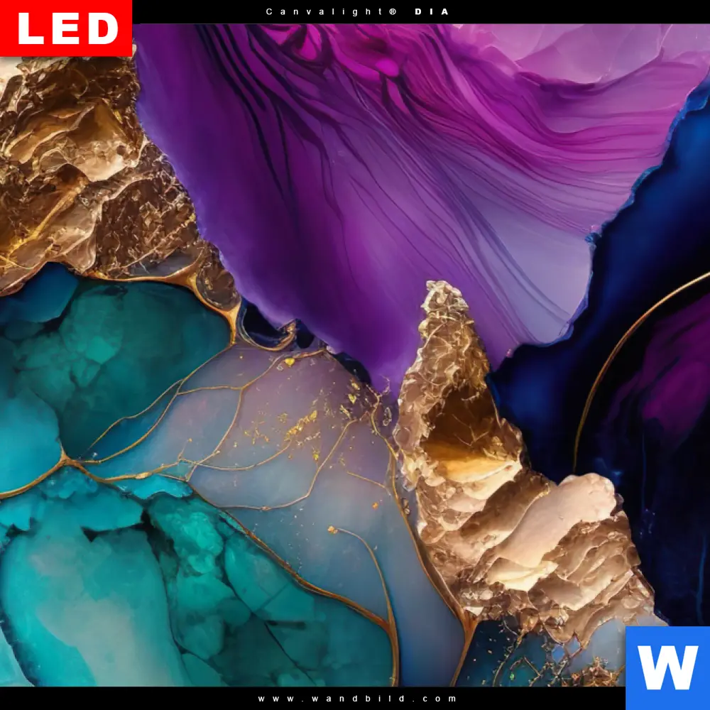 Wechselmotiv Acrylglas Canvalight® DIA | Marmorstruktur Lavendel | Querformat - Image 4