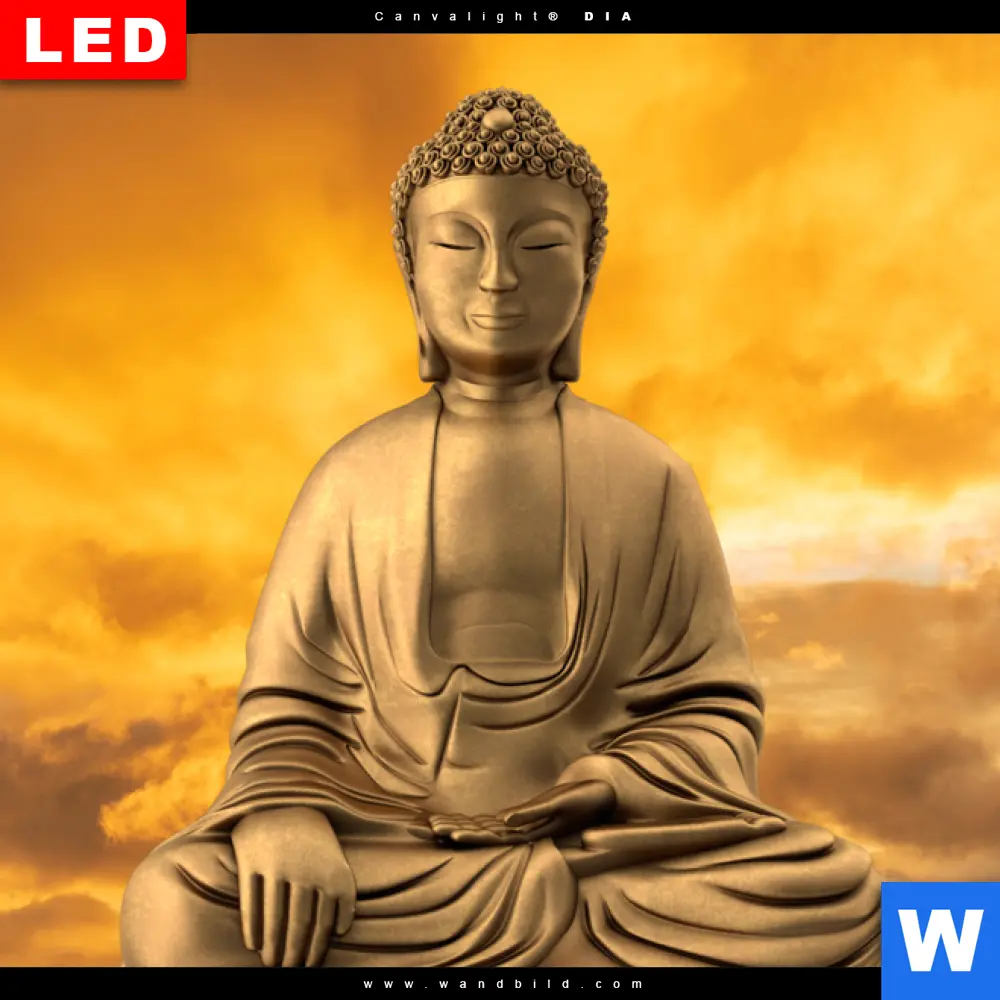 Wechselmotiv Acrylglas Canvalight® DIA | Meditierender Buddha am See | Schmal - Image 4