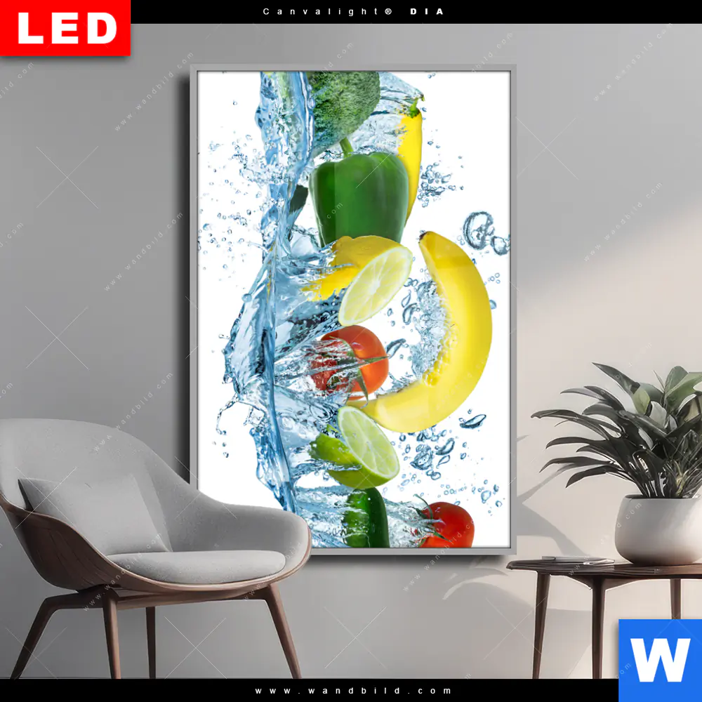 Wechselmotiv Acrylglas Canvalight® DIA | Multi Obst & Gemüse | Hochformat