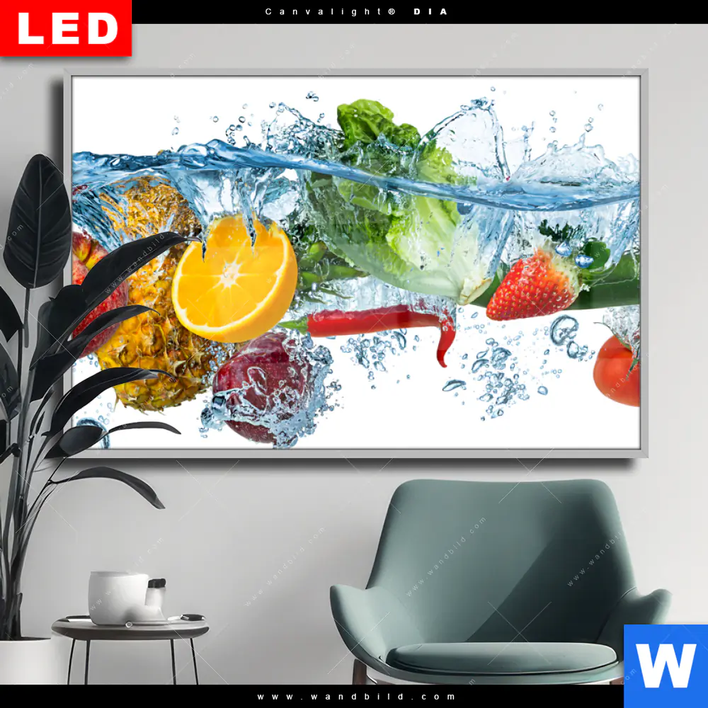 Wechselmotiv Acrylglas Canvalight® DIA | Multi Obst & Gemüse | Querformat