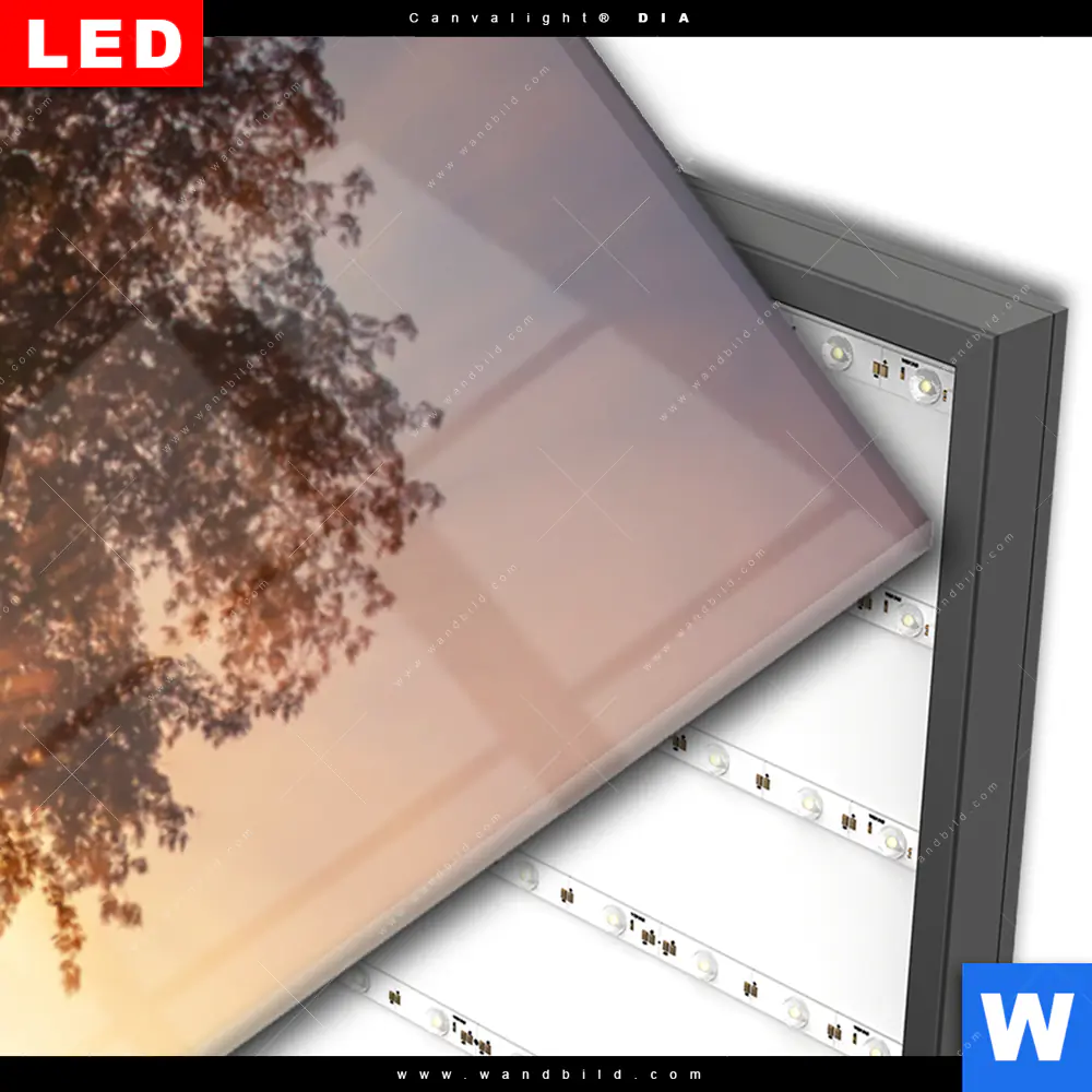 Wechselmotiv Acrylglas Canvalight® DIA | Nebel am Fluss | Schmal - Image 3