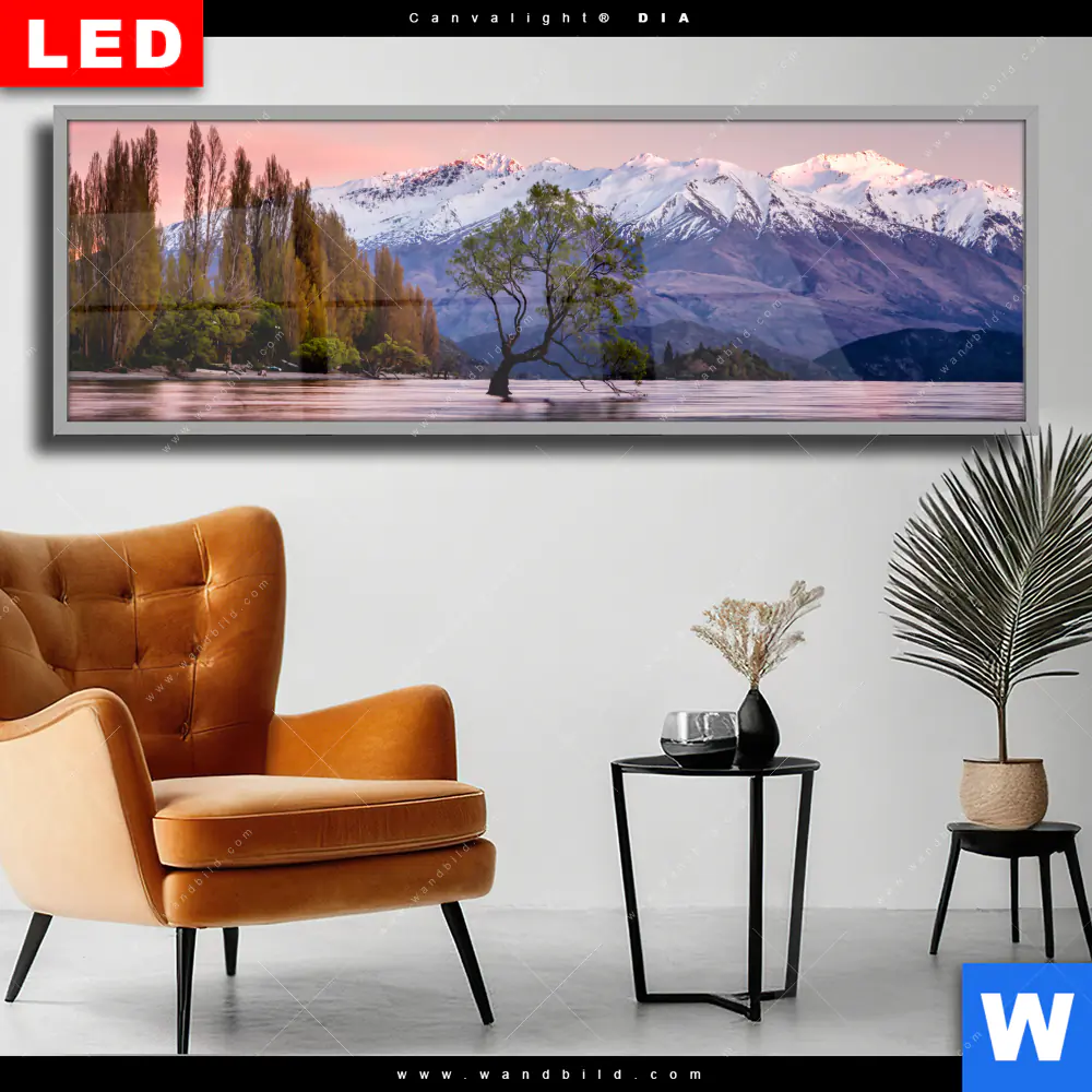 Wechselmotiv Acrylglas Canvalight® DIA | Neuseeland am Morgen | Panorama
