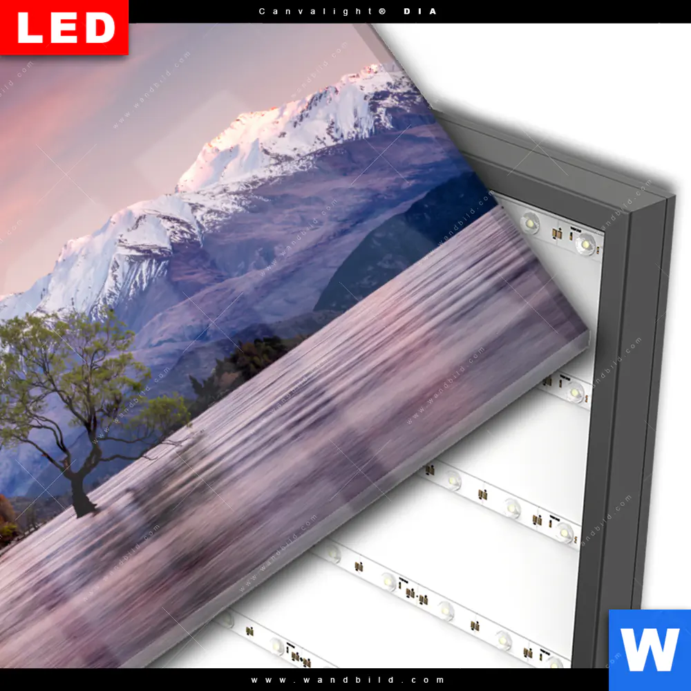 Wechselmotiv Acrylglas Canvalight® DIA | Neuseeland am Morgen | Querformat - Image 3