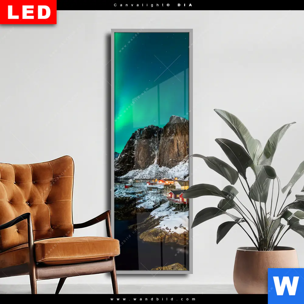 Wechselmotiv Acrylglas Canvalight® DIA | Nordlichter | Schmal