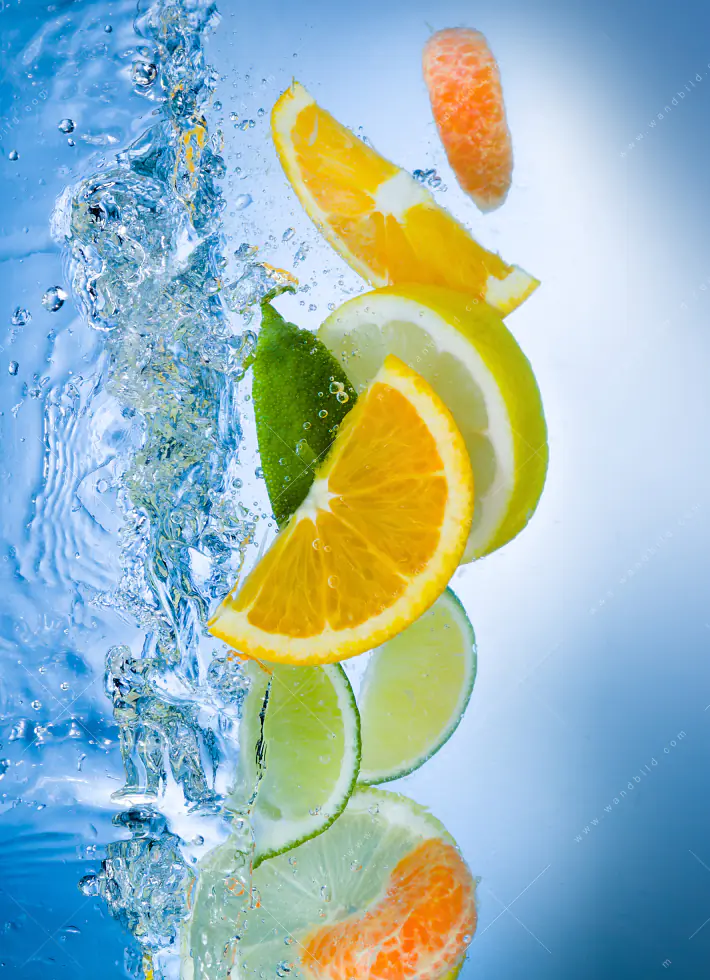Wechselmotiv Acrylglas Canvalight® DIA | Obst unter Wasser | Hochformat - Image 5