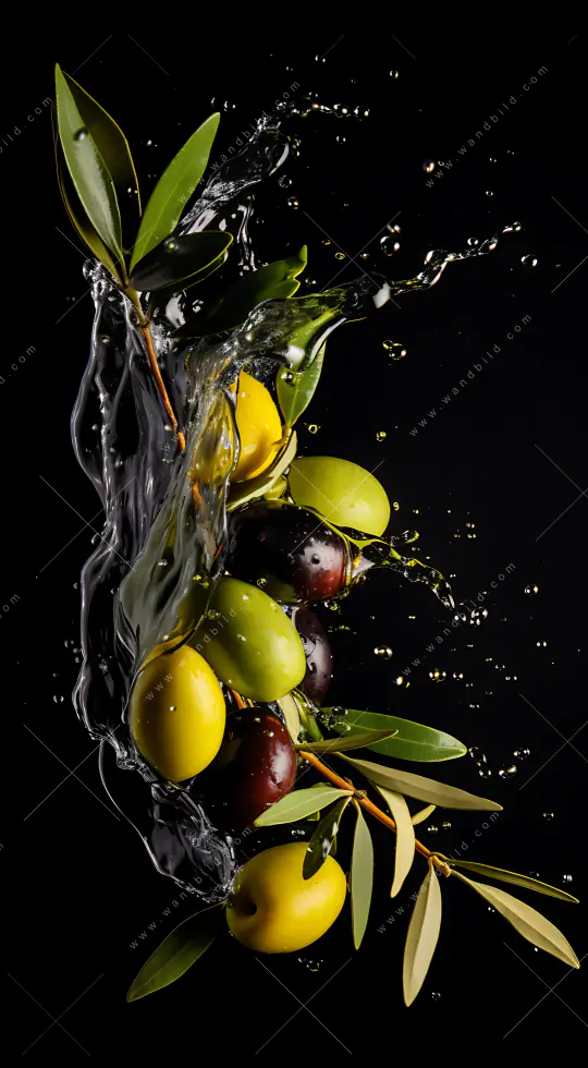 Wechselmotiv Acrylglas Canvalight® DIA | Oliven Splash | Hochformat - Image 5