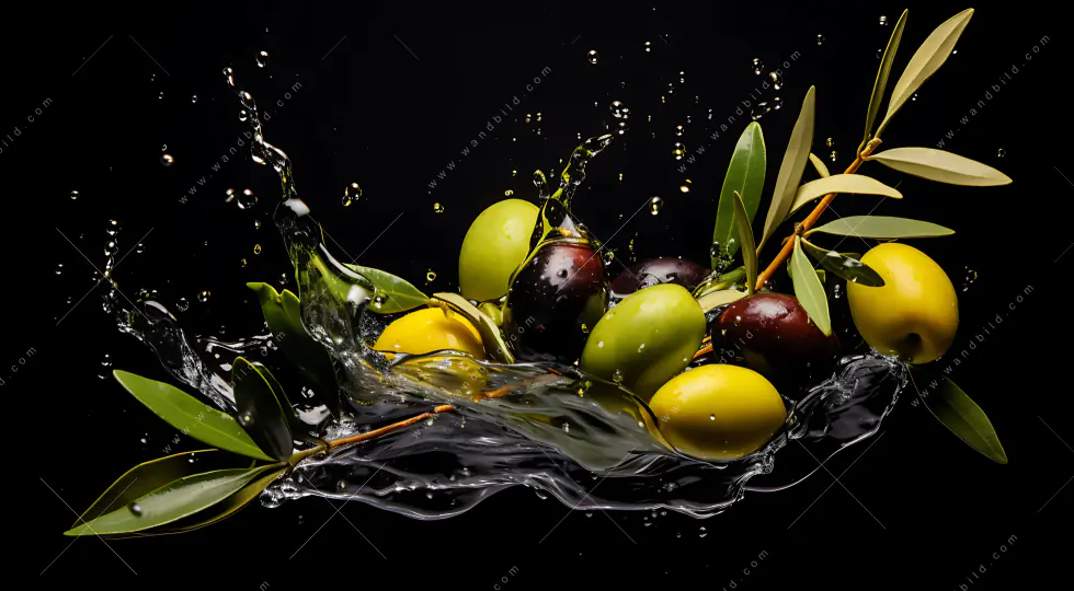 Wechselmotiv Acrylglas Canvalight® DIA | Oliven Splash | Querformat - Image 5