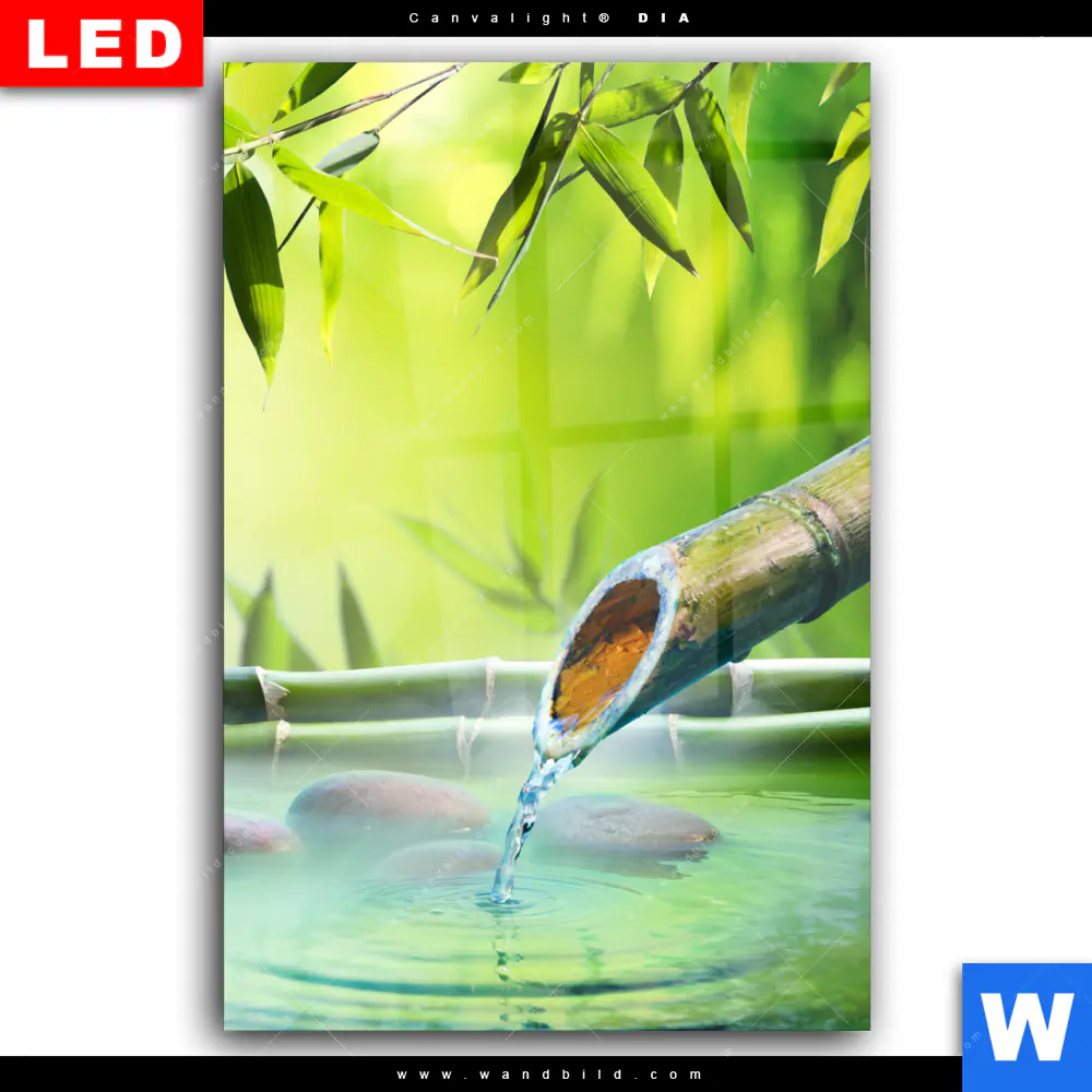 Wechselmotiv Acrylglas Canvalight® DIA | Orchidee im japanischer Brunnen | Hochformat - Image 2
