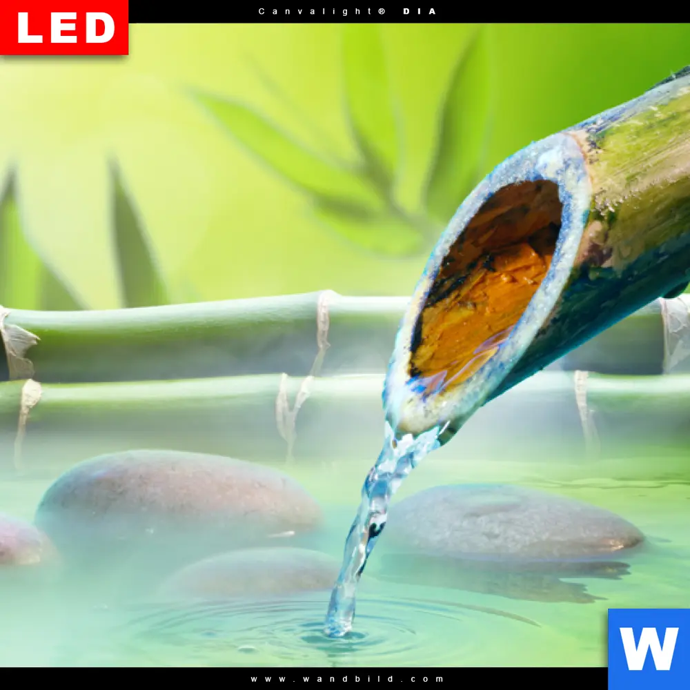 Wechselmotiv Acrylglas Canvalight® DIA | Orchidee im japanischer Brunnen | Quadrat - Image 4