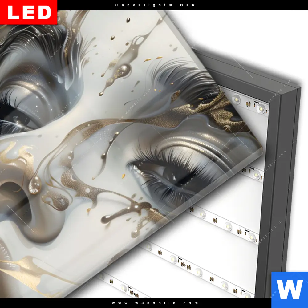 Wechselmotiv Acrylglas Canvalight® DIA | Paola - Porträt mit Schmetterlingen | Hochformat - Image 3